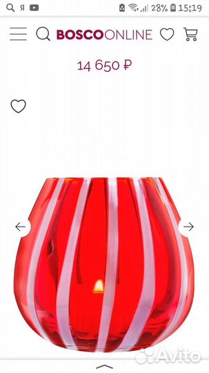 Подсвечник NasonMoretti стекло