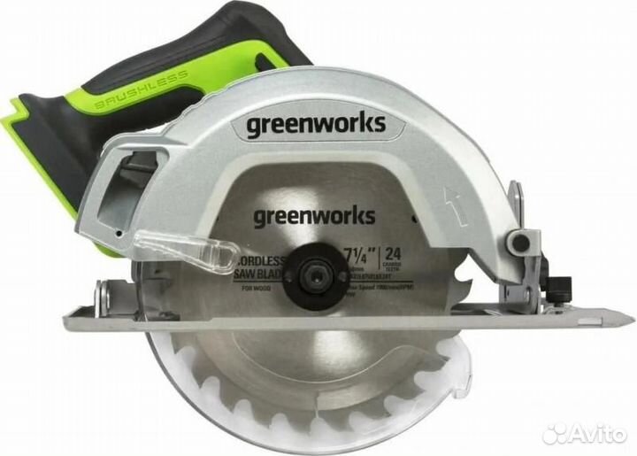 Циркулярная пила (дисковая) greenworks G24MCS, 115