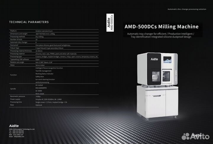 Станки CAD/CAM Aidite Cameo Печи Вытяжки Пылесосы