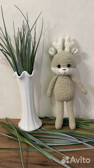 Игрушки ручной работы олененок «сплюшка«