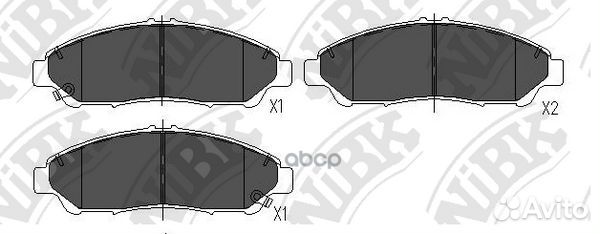 Колодки тормозные дисковые перед PN28001 NiBK