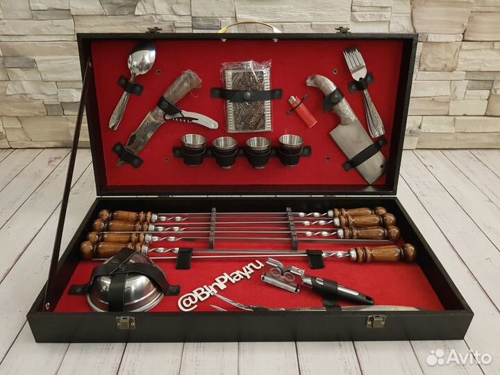 Набор шашлычный в дипломате, шампура