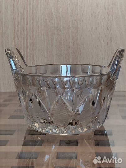 Винтажная хрустальная конфетница, СССР