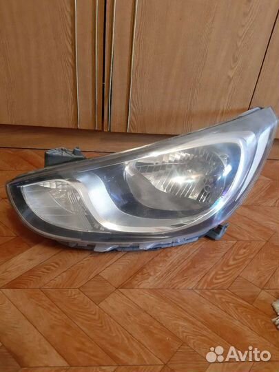 Hyundai solaris фара левая