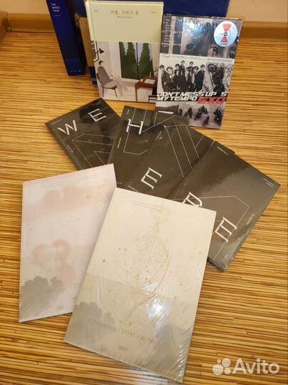 Разные k-pop альбомы EXO, monsta X, GOT7