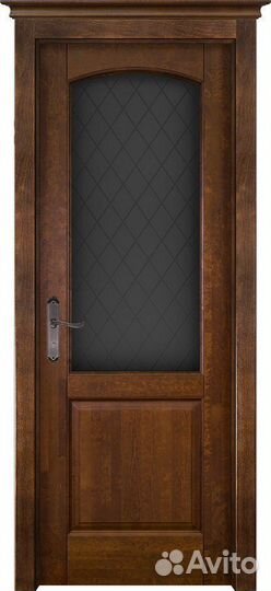 Межкомнатная дверь из массива ольхи Фоборг, остекл