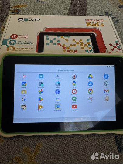 Детский планшет dexp Ursus S170i kids 8gb green