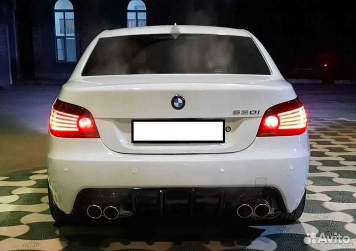 Диффузор на задний бампер для bmw 5 e60