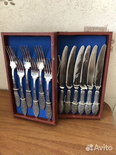 Набор вилок и ножей мельхиор вилки ложки н/р