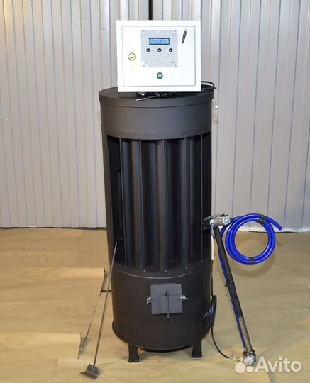 Печь калорифер на отработке