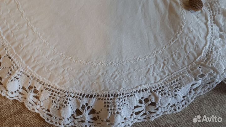 Воротник съемный белый с кружевом