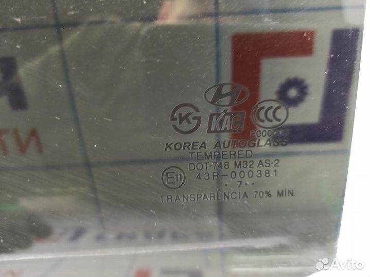 Стекло двери задней левой Hyundai Tucson (JM) 8341