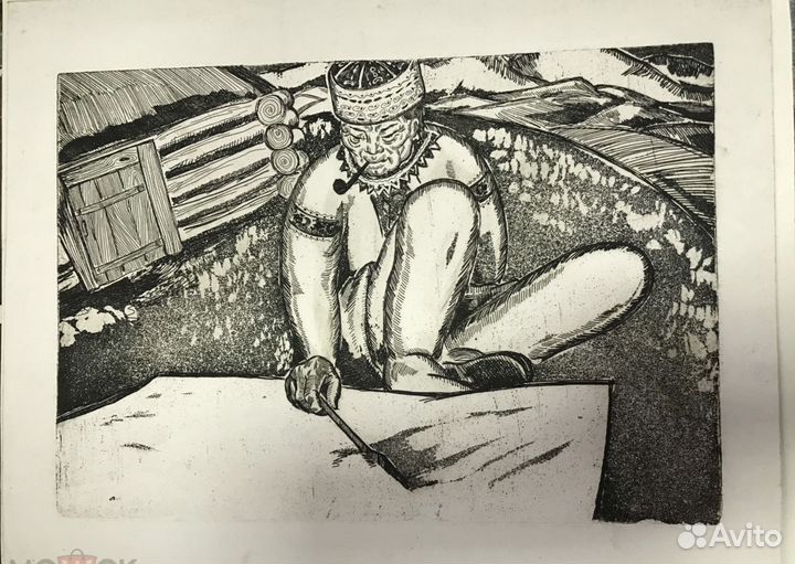 Графика Телецкое озеро. Горный Алтай