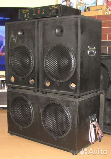 Колонки Сабвуфер 2080W F-Pro 3шт + Усилитель звука