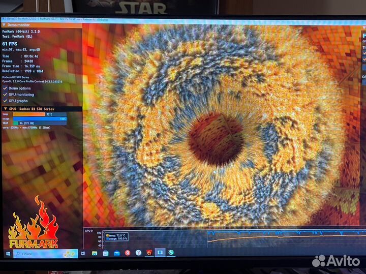 Видеокарта RX 570 aorus 4096MB 256bit.Сост отлич