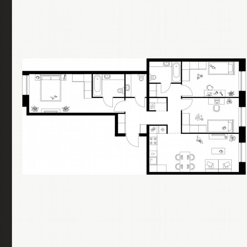 3-к. квартира, 84,2 м², 2/12 эт.