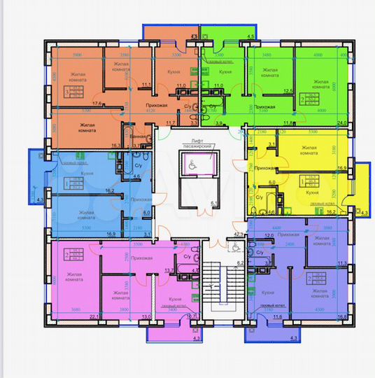 2-к. квартира, 68,2 м², 1/9 эт.
