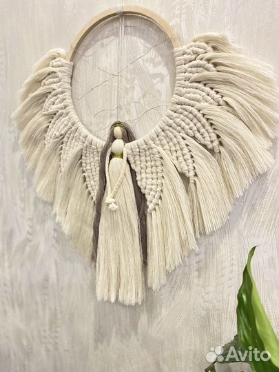 Ручная работа макраме ангел