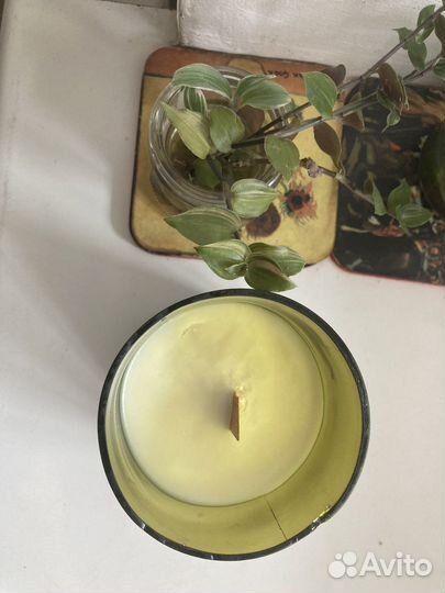 Свеча в стакане из бутылки