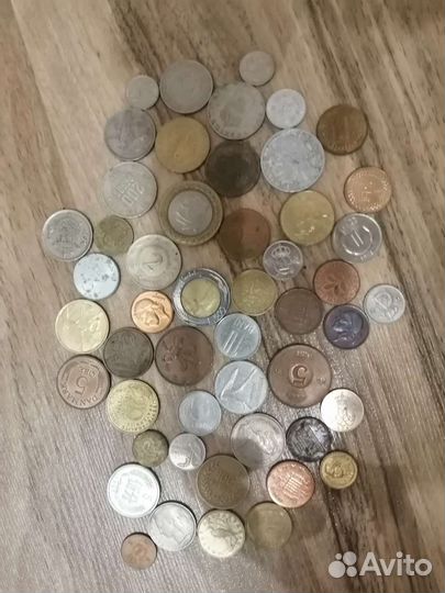 Монеты разных стран 50 шт