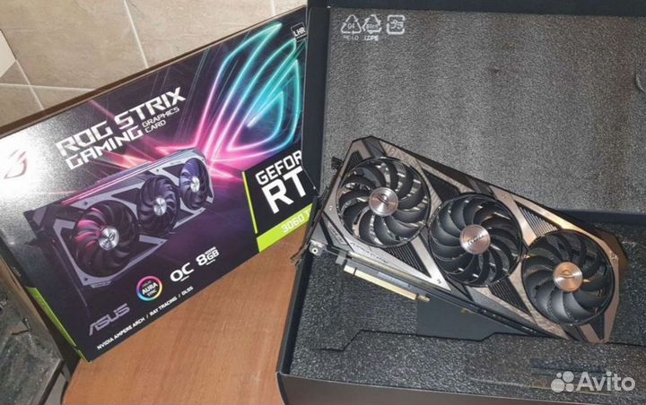 Видеокарта RTX 3060 TI 8gb asus ROG Strix