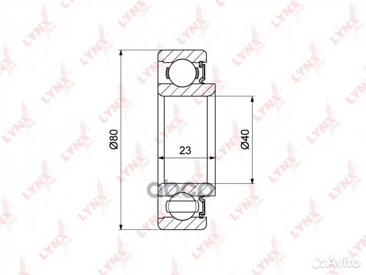 Комплект подшипника полуоси зад WB1513 lynx
