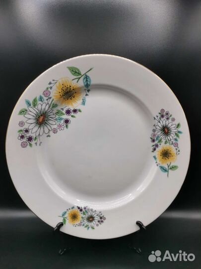 Тарелки Цветы Фарфор Польша 3 шт (Ч)