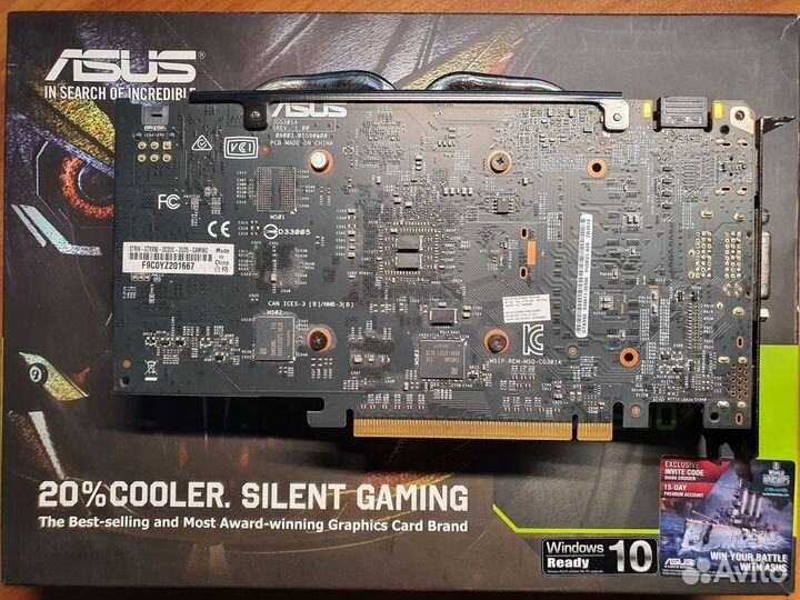 Видеокарта asus GeForce GTX 950 strix OC (strix-G