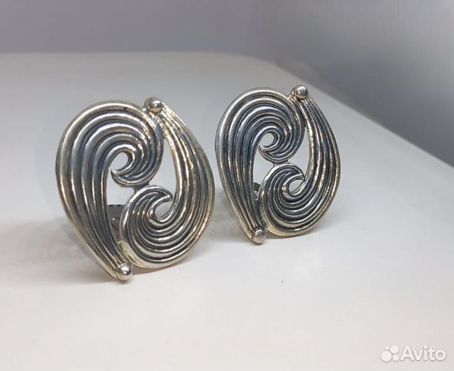 Клипсы - Mexico - Мексика - Серебро 925 - Винтаж