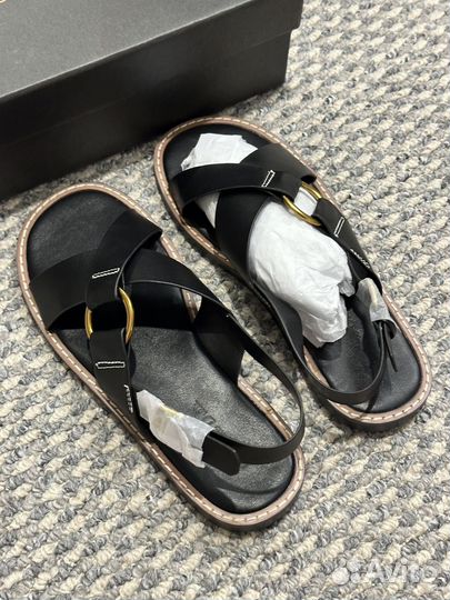 Сандалии massimo dutti черного цвета, оригинал