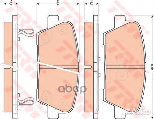Колодки тормозные GDB3499 TRW