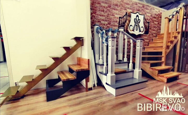 Лестница на каркасе, на косоурах