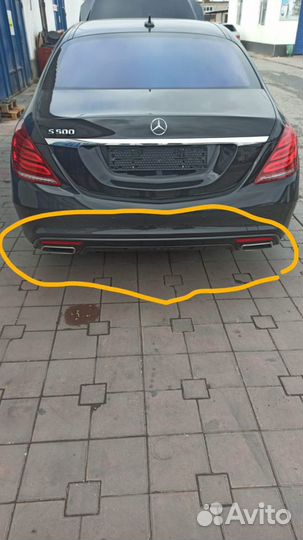 Задний дифузор на мерседес 222