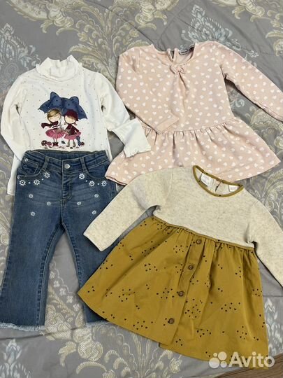 Вещи для девочки пакетом 86 92 zara mayoral