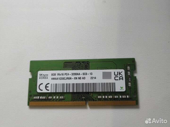Оперативная память so dimm ddr4 8 Gb 3200