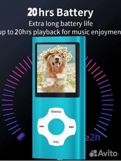 MP3 плеер с наушниками новый