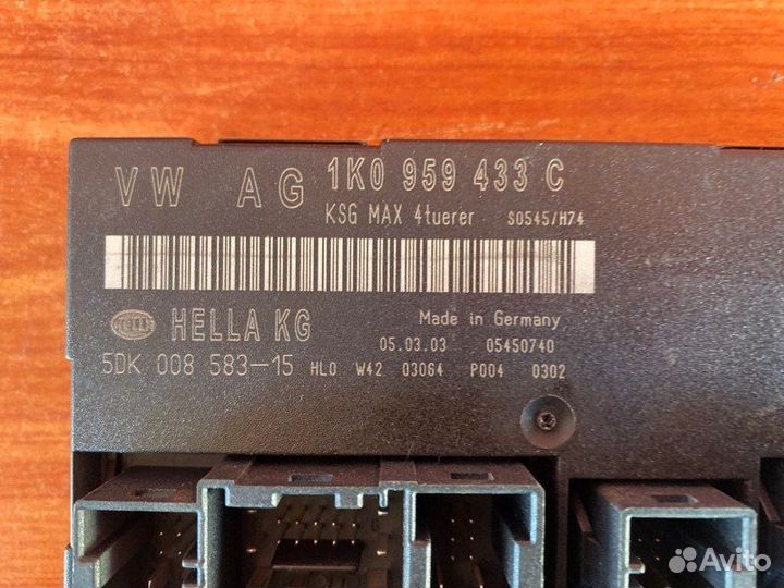 Блок комфорта Vw Touran minivan BAG 2003