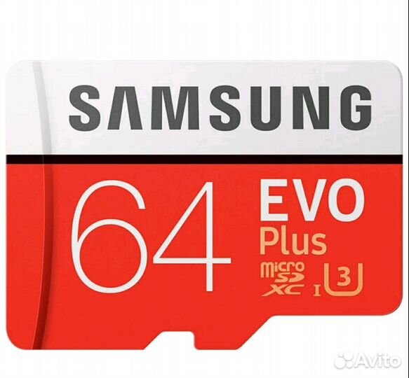 Карта памяти samsung EVO+ 64Gb, новая