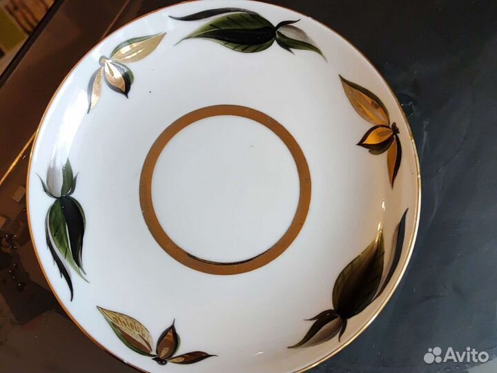 Чашка с блюдцем фарфор лфз