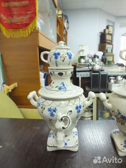 Самовар обливная керамика - винтаж СССР