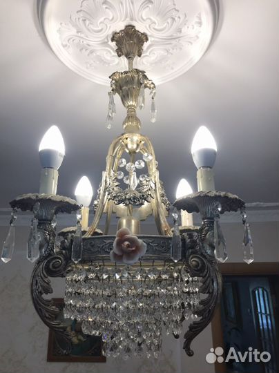 Антикварная старинная люстра франция