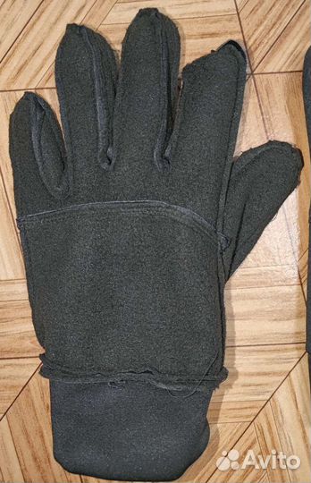 Перчатки, черные, флис, размер: L