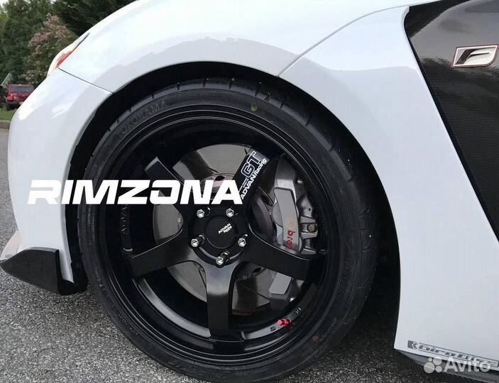 Литые диски GT R17 et38.0 4x100.0 Черный с полиров