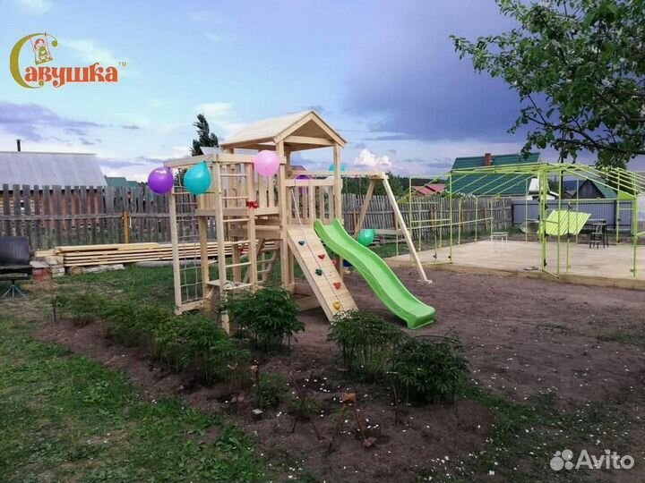 Новые качели, детская площадка Савушка Мастер 3