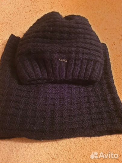 Комплект шапка и снуд женский