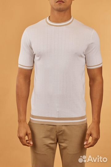 Футболка Eleventy премиум из льна и хлопка