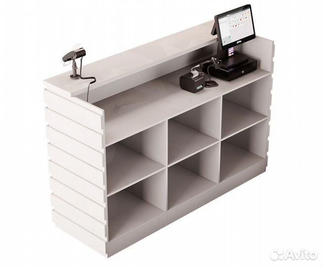 Барная стойка для кафе, кофеен Лайн Белая