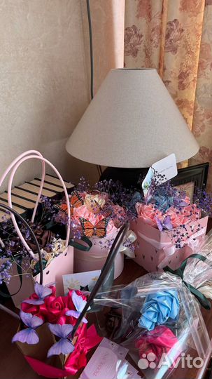 Букеты из атласной ленты на заказ