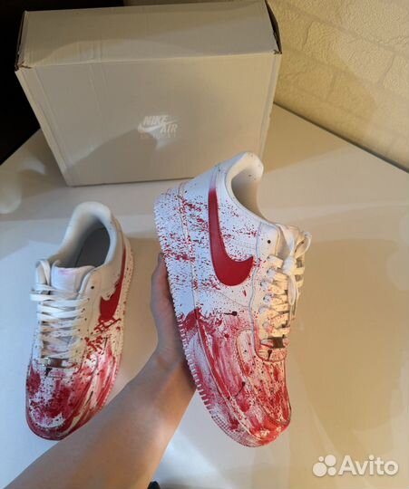 Кеды Nike Air Force 1 Blood Custom