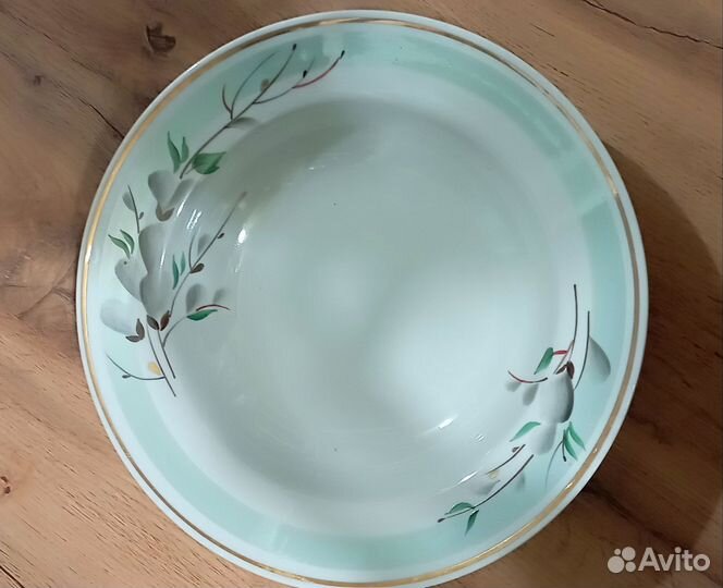 Тарелки 5 шт, фарфор, Ручная роспись, суповые